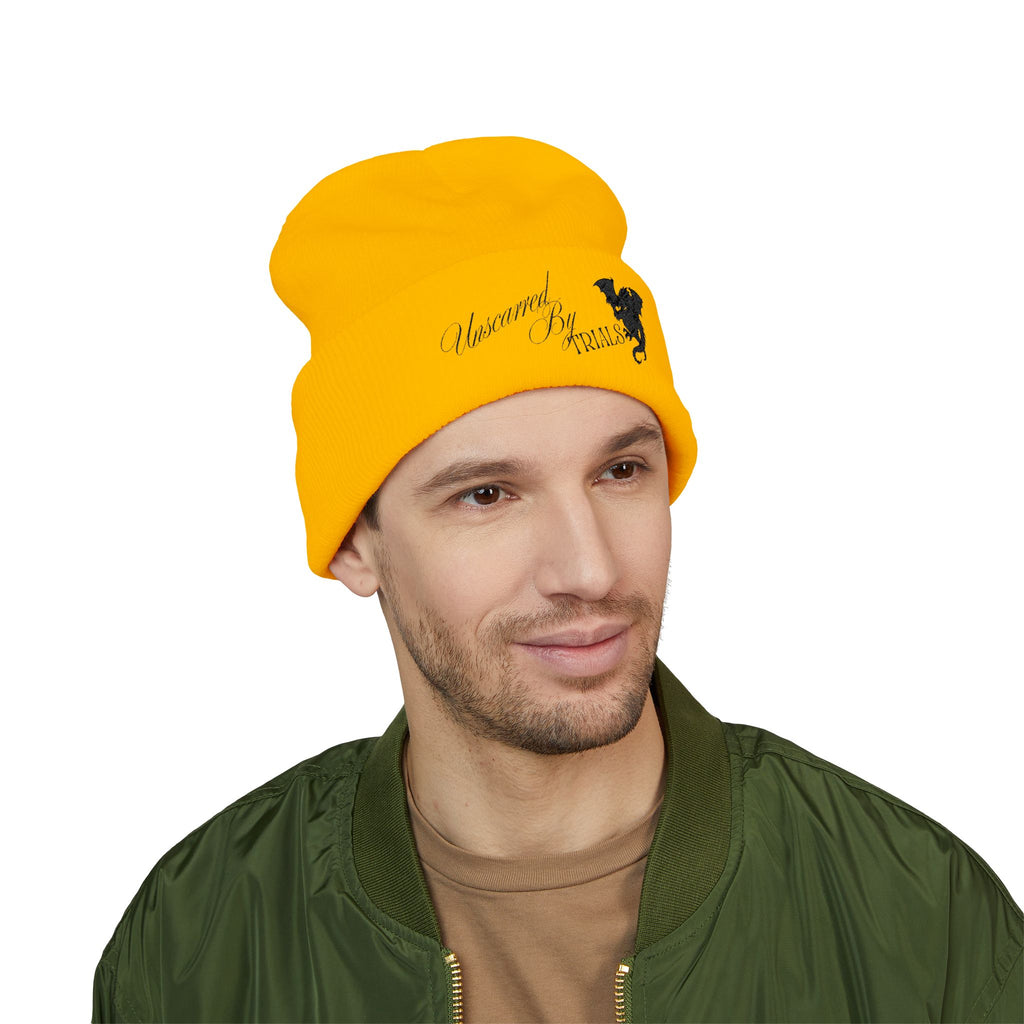 Embroidered Unscarred By Trials Beanie