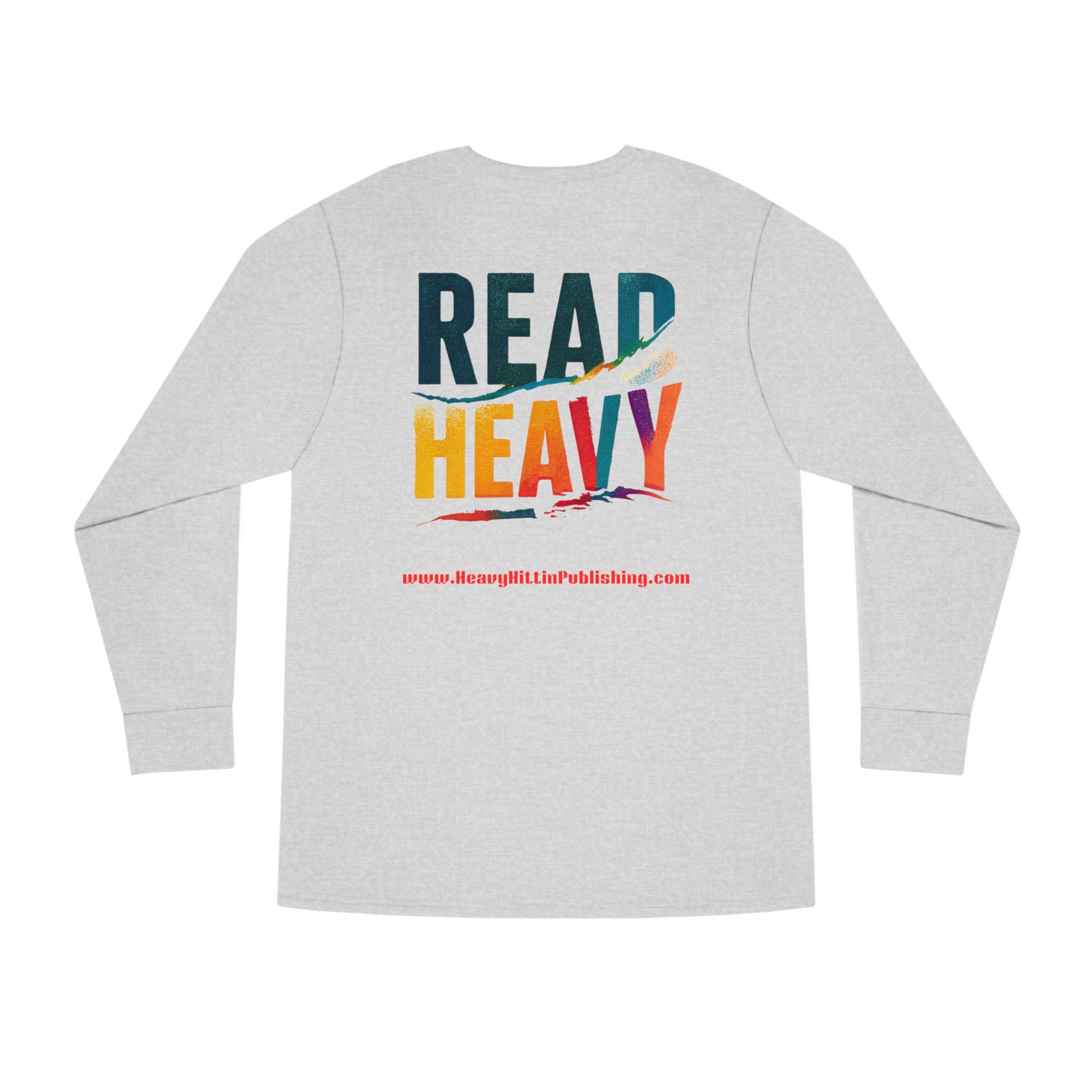 Book Stack Play Button Long Sleeve Tee — Graphic Reader & Music Lover Shirt