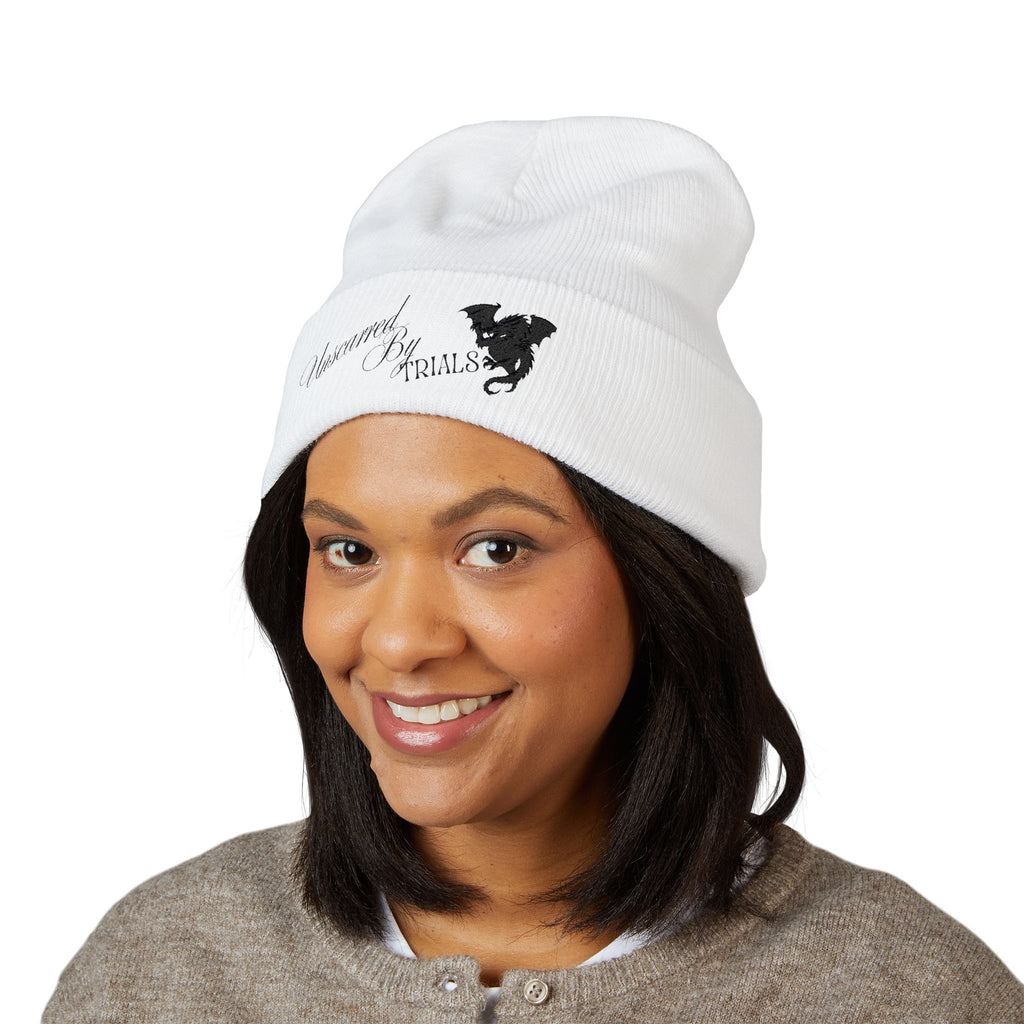 Embroidered Unscarred By Trials Beanie