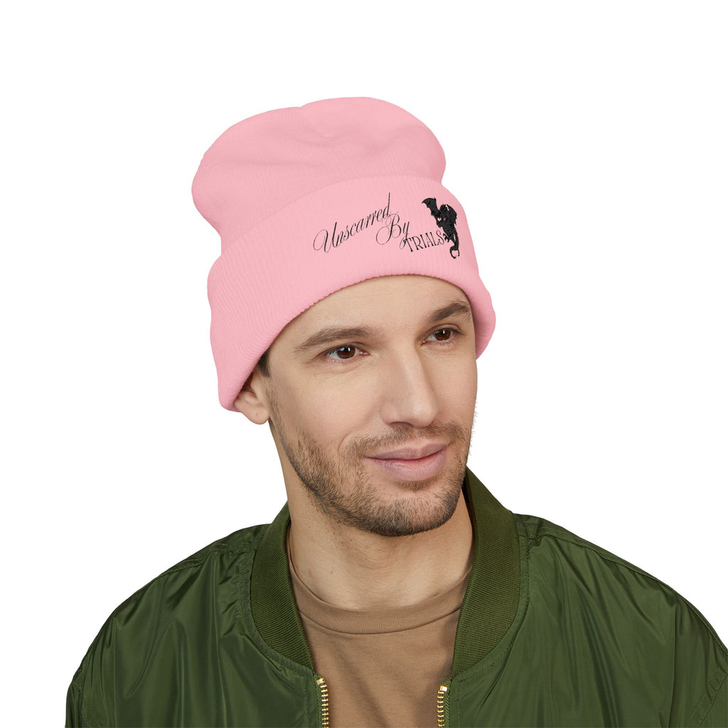 Embroidered Unscarred By Trials Beanie