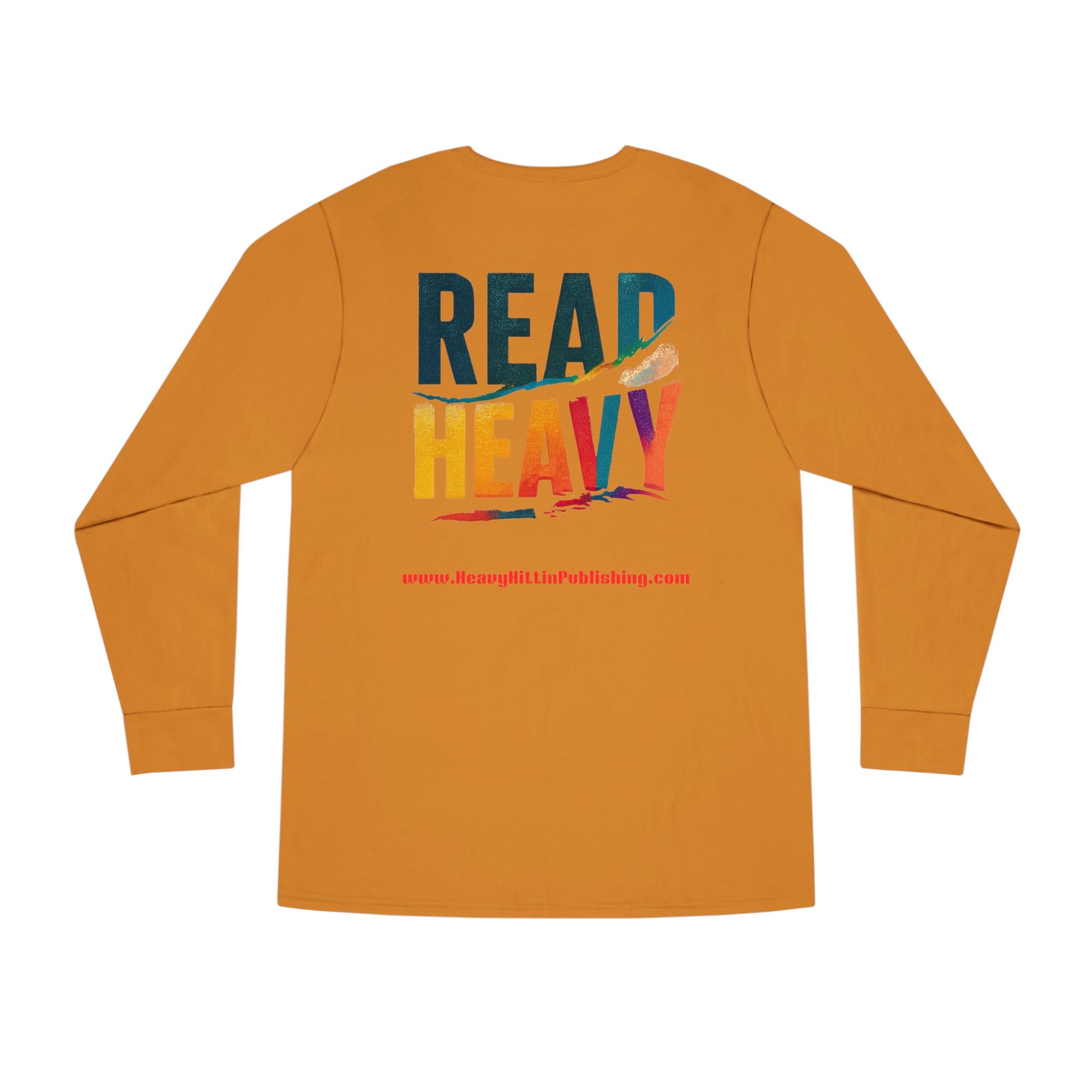 Book Stack Play Button Long Sleeve Tee — Graphic Reader & Music Lover Shirt
