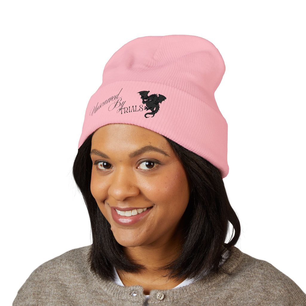 Embroidered Unscarred By Trials Beanie