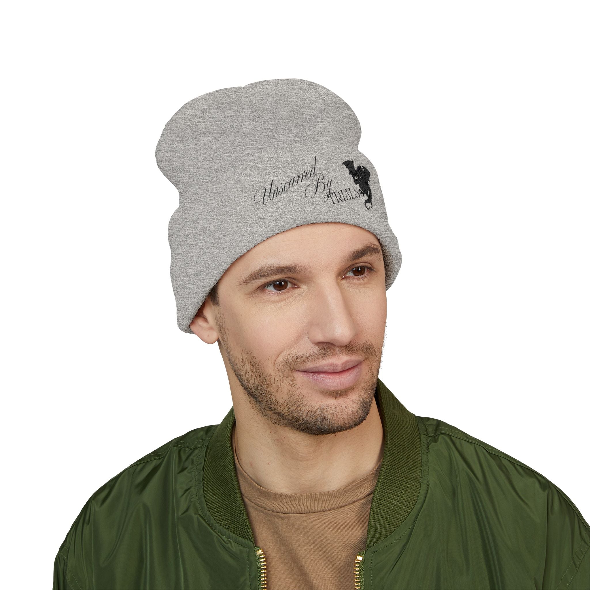 Embroidered Unscarred By Trials Beanie