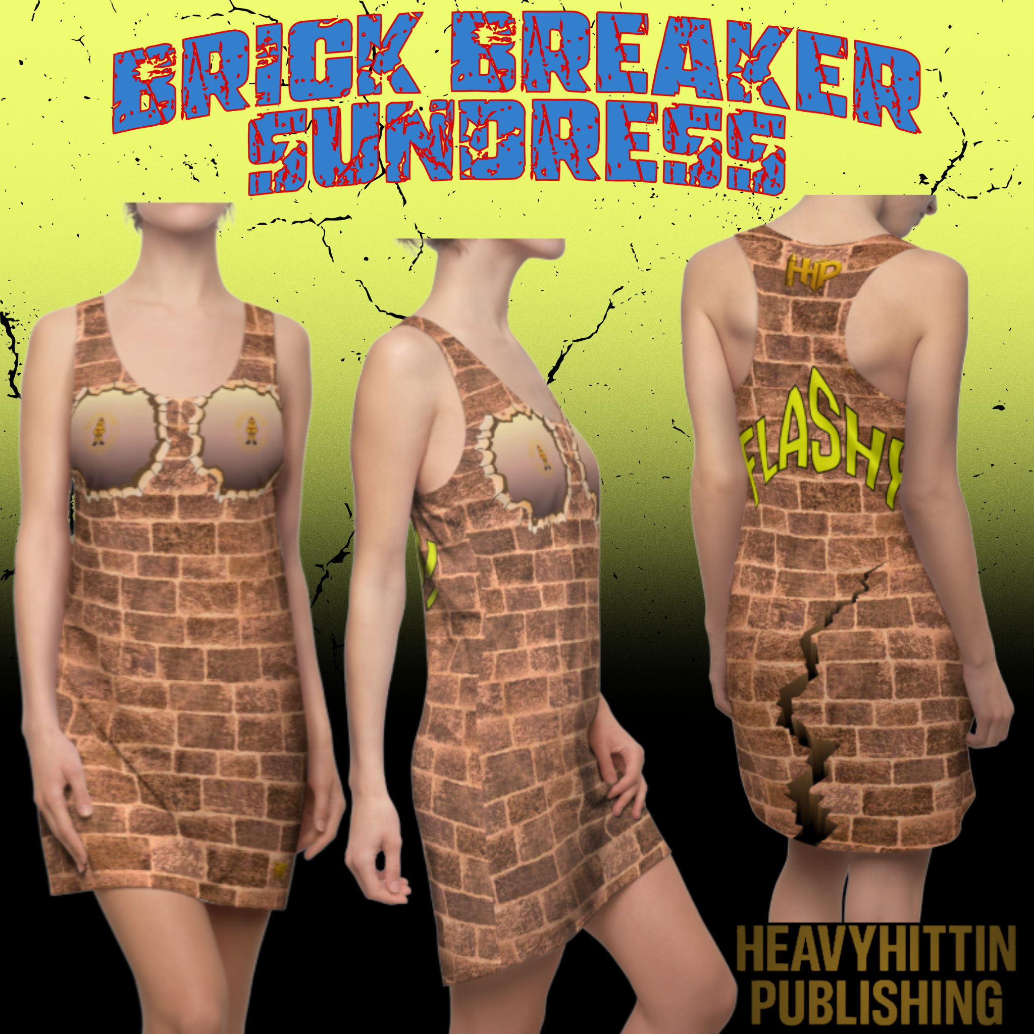 ⚡ Flashy Brick Breaker Sundress (AOP)