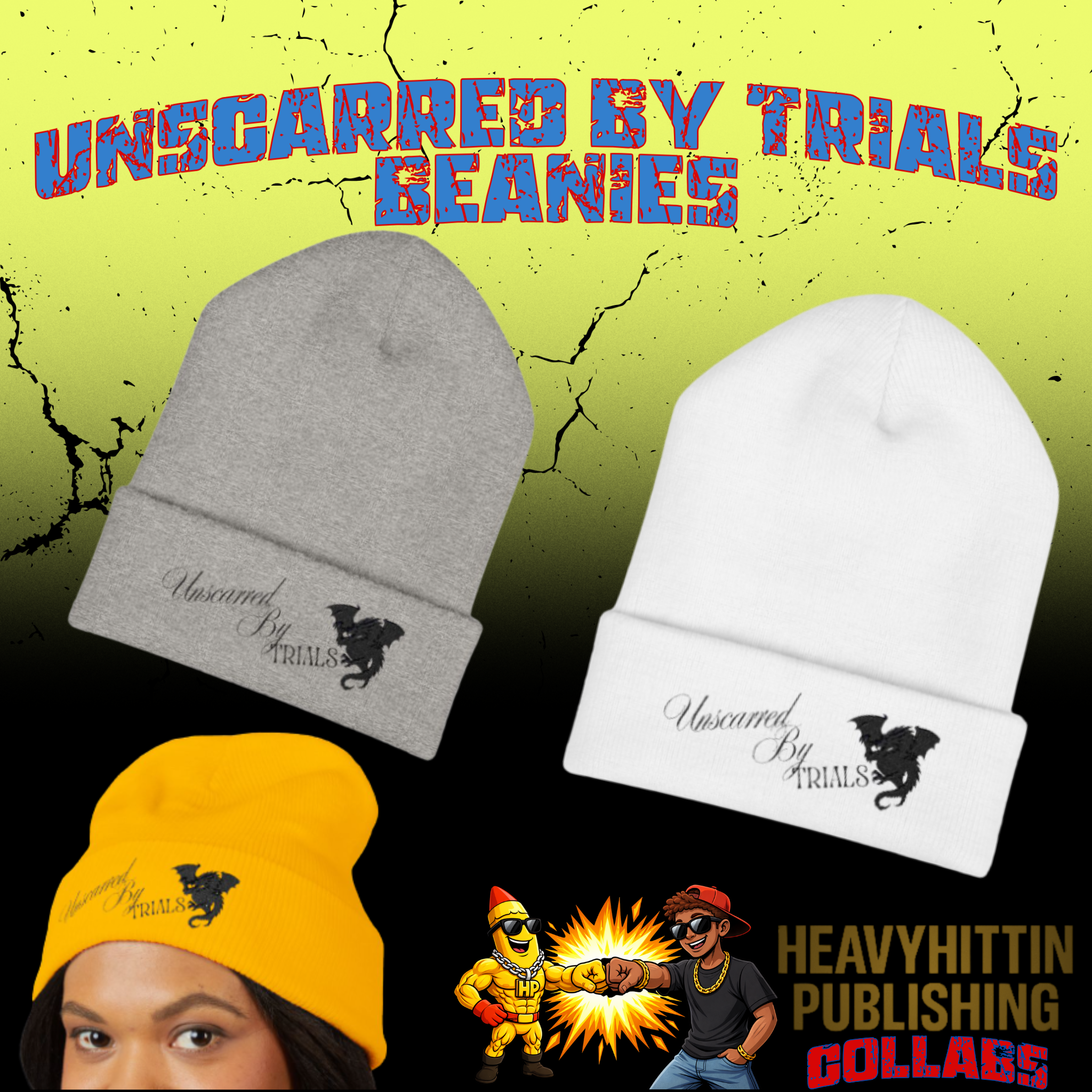 Embroidered Unscarred By Trials Beanie