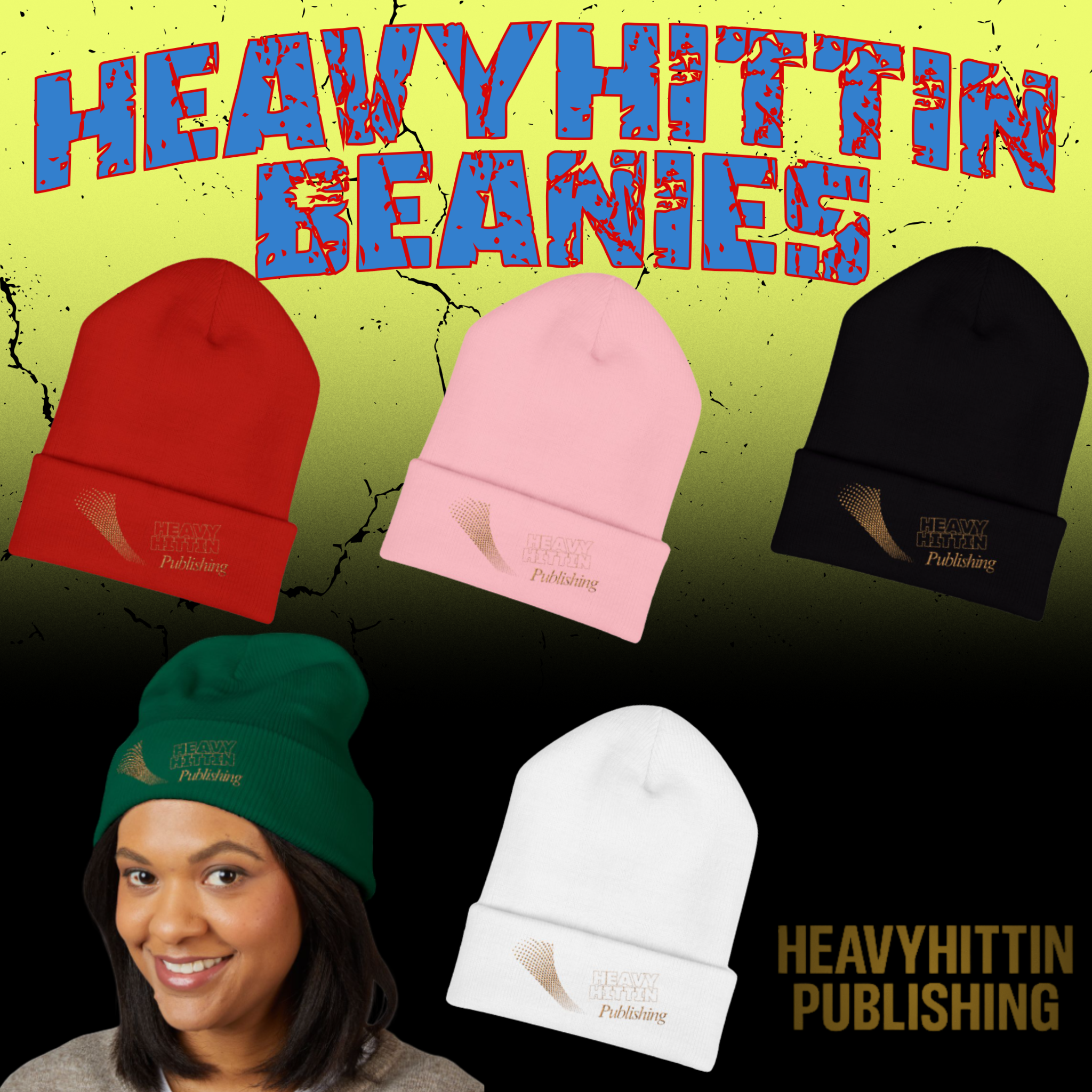 Embroidered Classic Cuffed HeavyHittin Publishing Beanie