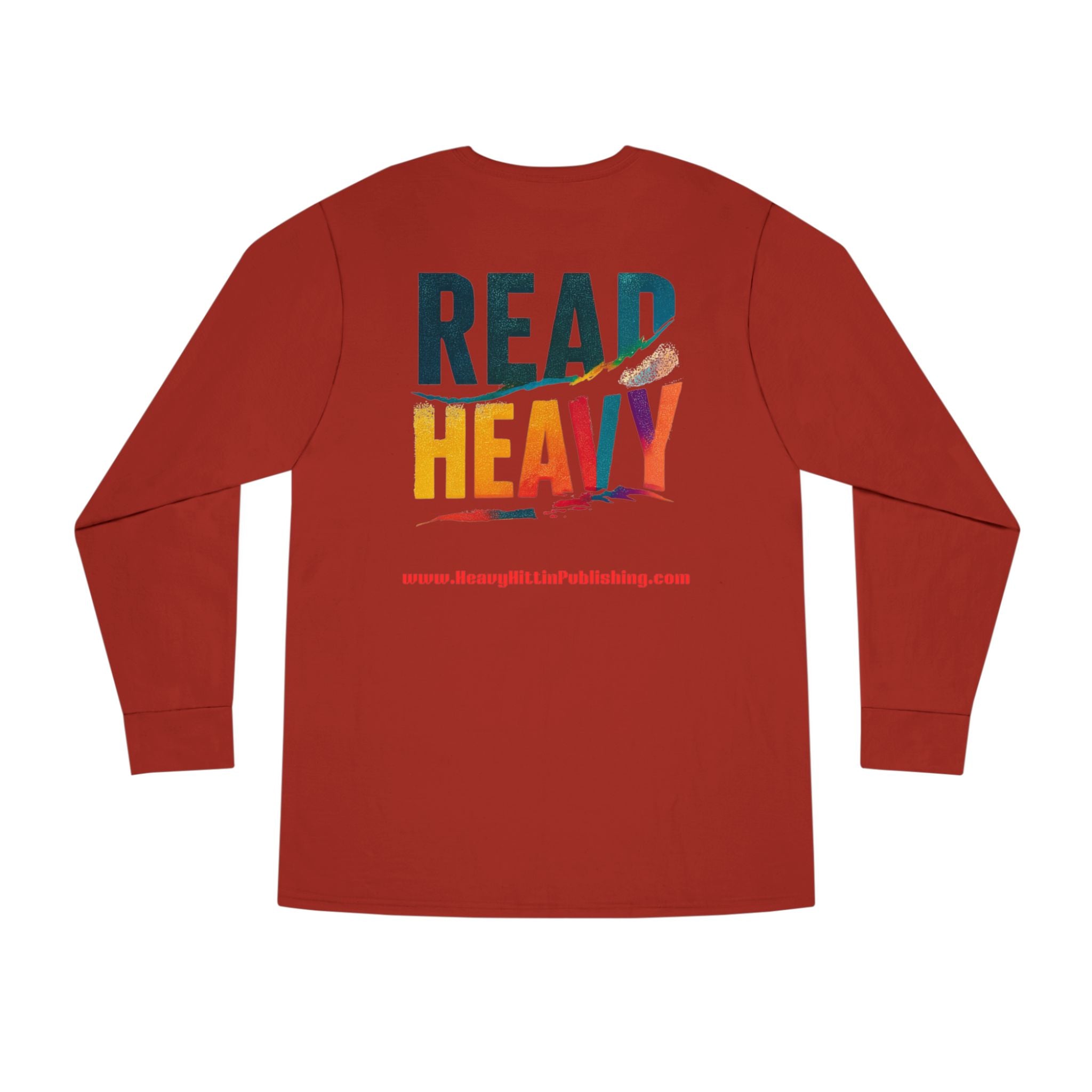 Book Stack Play Button Long Sleeve Tee — Graphic Reader & Music Lover Shirt