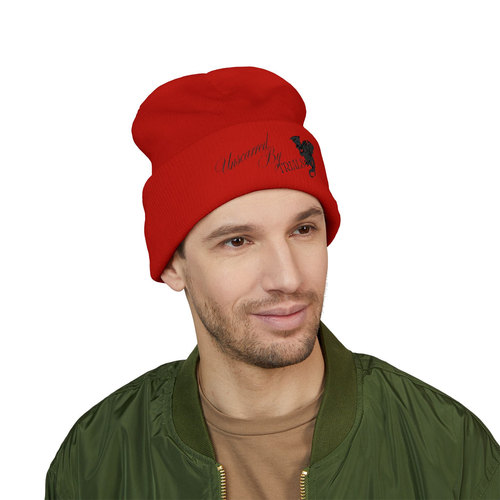 Embroidered Unscarred By Trials Beanie
