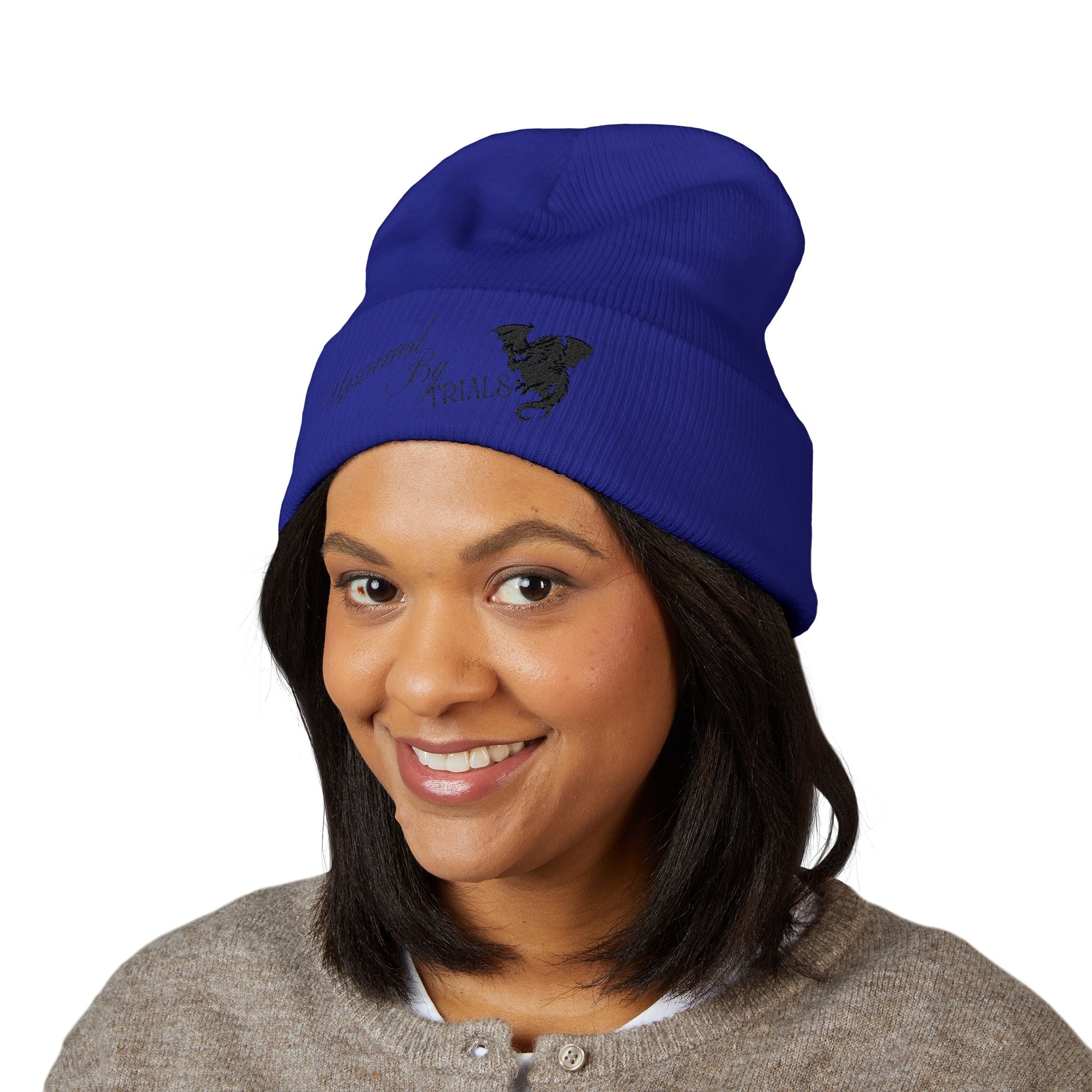 Embroidered Unscarred By Trials Beanie